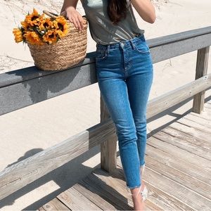 Blue Zara high rise jeans